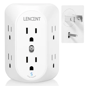 2 to 3 Prong Outlet Adapter, 3 to 2 Prong Grounding Adapter | Surge Protector, Multi Outlet Wall Plug with 6 Outlets, Power Socket Extender for Non Grounded Kitchen Office Older House 2 to 3 Prong Outlet Adapter, 3 to 2 Prong Grounding Adapter | Surge Protector, Multi Outlet Wall Plug with 6 Outlets, Power Socket Extender for Non Grounded Kitchen Office Older House