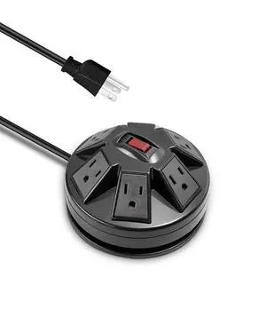 6-Outlet Surge Protector Power Strip with 2 USB (2.4A), Overload Protection, 15A 14AWG 6-Foot Cord Wire Extension Universal Socket 6-Outlet Surge Protector Power Strip with 2 USB (2.4A), Overload Protection, 15A 14AWG 6-Foot Cord Wire Extension Universal Socket