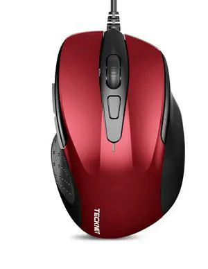 USB Wired Mouse, 6-Button Corded Computer Mouse with 4 Adjustable DPI, Optical Computer Mice with Ergonomic Design and 5FT Cord for Laptop, Chromebook, PC, Desktop, Mac, Notebook - Dard Red USB Wired Mouse, 6-Button Corded Computer Mouse with 4 Adjustable DPI, Optical Computer Mice with Ergonomic Design and 5FT Cord for Laptop, Chromebook, PC, Desktop, Mac, Notebook - Dard Red