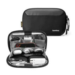 Travel Cable Organizer Pouch, Electronics Accessories Organizer Portable Waterproof Double Accessories Carry Case for Cord, Charger, Cables, USB Drive, Black Travel Cable Organizer Pouch, Electronics Accessories Organizer Portable Waterproof Double Accessories Carry Case for Cord, Charger, Cables, USB Drive, Black