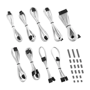 E-Series Classic ModFlex Sleeved Cable Kit for EVGA G/G+ / P/P+ / T (White) E-Series Classic ModFlex Sleeved Cable Kit for EVGA G/G+ / P/P+ / T (White)