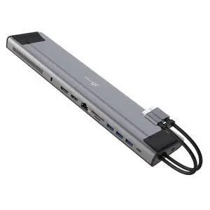 USB C Dual 4K 60Hz Display Docking Station (12-in-1), Built-in M.2 | SSD Slot, HDMI, DisplayPort, 10Gbps USB-A, Card Reader, PD 100W, Ethernet, for 2021 MacBook Pro (JCD552) USB C Dual 4K 60Hz Display Docking Station (12-in-1), Built-in M.2 | SSD Slot, HDMI, DisplayPort, 10Gbps USB-A, Card Reader, PD 100W, Ethernet, for 2021 MacBook Pro (JCD552)