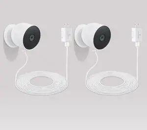 Pogo Pin Cable & Adapter for Google Nest Cam Outdoor/Indoor, Battery (2-Pack)(26ft & 5.2V/2A) (Camera NOT Included) Pogo Pin Cable & Adapter for Google Nest Cam Outdoor/Indoor, Battery (2-Pack)(26ft & 5.2V/2A) (Camera NOT Included)