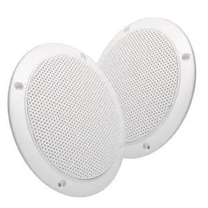 5 Water Resistant Slim Profile Dual Cone Speakers for RVs, Boats, Outdoors - Pair 5 Water Resistant Slim Profile Dual Cone Speakers for RVs, Boats, Outdoors - Pair
