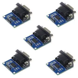 BUCIER 5pcs RS232 to TTL Converter Module COM Serial Port Board MAX3232 MAX232CSE