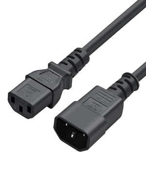 2-Pack 10 Feet 18AWG C14 to C13 PDU Power Extension Cable 10 Feet 18AWG C14 to C13 PDU Style Computer Power Extension Cable, 3M / Black 2-Pack 10 Feet 18AWG C14 to C13 PDU Power Extension Cable 10 Feet 18AWG C14 to C13 PDU Style Computer Power Extension Cable, 3M / Black