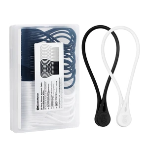 20-Pack Ultra Strong Silicone Magnetic Ties Black and White, Magnetic Cord Ties, ZipTies, Cord Organizer 20-Pack Ultra Strong Silicone Magnetic Ties Black and White, Magnetic Cord Ties, ZipTies, Cord Organizer
