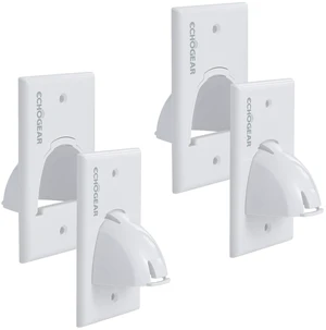 White in Wall Cable Hider - 2 Pack Single Gang Pass Through Pair with Drywall Brackets Included - Manage & Conceal 8 Low Voltage Cords - Quick Install with Cutting Template White in Wall Cable Hider - 2 Pack Single Gang Pass Through Pair with Drywall Brackets Included - Manage & Conceal 8 Low Voltage Cords - Quick Install with Cutting Template