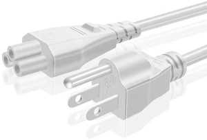 3 Prong AC Laptop Power Cord, IEC C5 to NEMA 5-15P, 12FT Cable Mickey Mouse-Style Replacement Cable for Laptop Power Adapters with a 3-Slot Iec C5 Inlet 3 Prong AC Laptop Power Cord, IEC C5 to NEMA 5-15P, 12FT Cable Mickey Mouse-Style Replacement Cable for Laptop Power Adapters with a 3-Slot Iec C5 Inlet