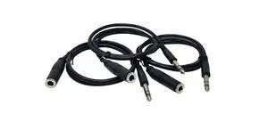 3 Pack 3 Foot 1/4 Inch Stereo Headphone Extension Cables 3 Pack 3 Foot 1/4 Inch Stereo Headphone Extension Cables