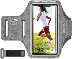 Phone Armband Holder with Key Holder and Card Slot for Phone Upto 6.2 inch, iPhone 16e/16/15 Pro/15/14 Pro/14/13 Pro/13, Galaxy S23/S22, Pixel 8a, Water Resistant, Adjustable Band (Grey) Phone Armband Holder with Key Holder and Card Slot for Phone Upto 6.2 inch, iPhone 16e/16/15 Pro/15/14 Pro/14/13 Pro/13, Galaxy S23/S22, Pixel 8a, Water Resistant, Adjustable Band (Grey)