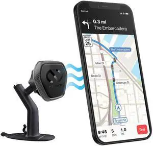 Naztech MagBuddy Elite Car Dash Cell Phone Holder Mount [Hands Free - Eye Level - Easily Install] Universal Compatibility for iPhone 15/14/13/Pro Max/Pro, Galaxy S23/S22, Most Devices & More [15523]