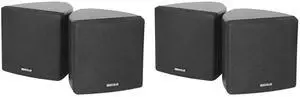 Cube 70V Black 3.5" Commercial Restaurant Wall Speakers, 4-Pack | 2-Way, 1.5W/3W/6W Selectable Taps, Euro-Block Terminals, 0.5" PEI Tweeter, ABS Cabinet, 360° Rotation, with Mounting Brackets Cube 70V Black 3.5" Commercial Restaurant Wall Speakers, 4-Pack | 2-Way, 1.5W/3W/6W Selectable Taps, Euro-Block Terminals, 0.5" PEI Tweeter, ABS Cabinet, 360° Rotation, with Mounting Brackets