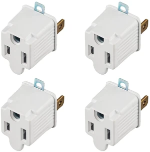 3 Prong to 2 Prong Outlet Plug Adapter Grounding Converter Socket 4 Pack | Wall Outlet Plug for Travel and Business , 15A/125V, White 3 Prong to 2 Prong Outlet Plug Adapter Grounding Converter Socket 4 Pack | Wall Outlet Plug for Travel and Business , 15A/125V, White