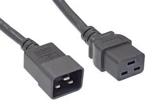 Cable Leader 14AWG 15A 250V SJT Power Cord IEC320 C20 to IEC320 C19 (2 Feet)