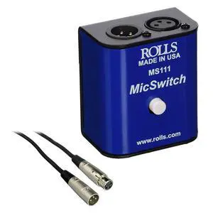 MS111 Mic Switch Latching or Momentary Microphone Mute Switch with SM Series XLR Microphone Cable -6' MS111 Mic Switch Latching or Momentary Microphone Mute Switch with SM Series XLR Microphone Cable -6'