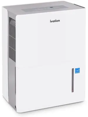 Ivation 1 500 Sq. Ft Energy Star Dehumidifier  Large Capacity Compressor De-humidifier for Extra Big Rooms and Basements w/Continuous Drain Hose Connector  Humidity Control  Auto Shutoff and Restart