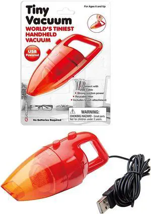 World's Tiniest Vacuum, USB Powered, Strong Suction, Brush Attachment, 3.7V, for Home and Office World's Tiniest Vacuum, USB Powered, Strong Suction, Brush Attachment, 3.7V, for Home and Office