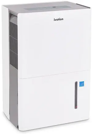 Ivation 4,500 Sq. Ft Energy Star Dehumidifier, Large Capacity Compressor De-humidifier for Extra Big Rooms and Basements w/Continuous Drain Hose Connector, Humidity Control, Auto Shutoff and Restart