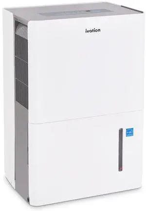 Ivation 4,500 Sq. Ft Energy Star Dehumidifier With Pump, Large Capacity Compressor De-humidifier for Big Rooms and Basements with Continuous Drain Hose Connector and Pump, Auto Shutoff and Restart