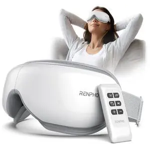 Eye Massager with Remote, Heat, Compression, Birthday Gifts for Women Men Her Him, Eyeris 1 Sleep Mask, Headache Massager Scalp for Strain Relief, Migraine Relief, Reduce Stye Eye