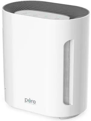 PureZone Air Purifier for Bedroom & Living Room, 4-Stage Filtration & UV-C Light, H13 HEPA Filter Helps Remove Bacteria, Pet Hair Dander, Allergens, Germs, Smoke, Dust (White)