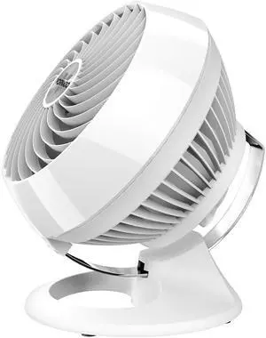 460 Whole Room Air Circulator, Small Fan with 3 Speeds, Adjustable Tilt, Easy to Clean, Moves Air 70 Feet, Quiet Fan for Home, Office, Bedroom, White