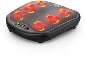 Shiatsu Foot Massager with Heat, Washable Cover Kneading Foot & Back Massager, Heated Feet Warmer, Electric Feet Massager Machine for Plantar Fasciitis