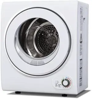 _Mega Brand 110V Portable Clothes Dryer 850W Compact Laundry Dryers 1.5 cu.ft Front Load Stainless Steel Electric Dryers Machine with Stainless Steel Tub for Apartment,RVs,Dorms,White Easy Control