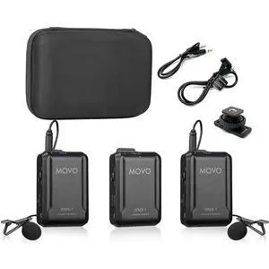 WMX-1-DUO 2.4GHz Dual Wireless Lavalier Microphone System, Compatible with DSLR Cameras, Camcorders, iPhone, Android Smartphones, and Tablets, 200ft Audio Range, Great for Teaching Tutorials WMX-1-DUO 2.4GHz Dual Wireless Lavalier Microphone System, Compatible with DSLR Cameras, Camcorders, iPhone, Android Smartphones, and Tablets, 200ft Audio Range, Great for Teaching Tutorials