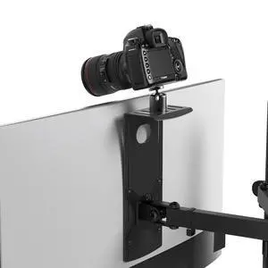 DSLR Monitor Mount Small, Desk Camera Mounting, Light Webcam, Microphone Shelf for Monitor VESA Arm, Replace Clamp Tripods, 100x100mm Patterns, Aluminum, Hardware Included DSLR Monitor Mount Small, Desk Camera Mounting, Light Webcam, Microphone Shelf for Monitor VESA Arm, Replace Clamp Tripods, 100x100mm Patterns, Aluminum, Hardware Included