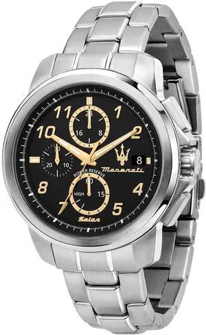 Maserati Successo Limited Edition Chronograph Stainless Steel Black Dial Solar R8873645007 Men'S Watch Maserati Successo Limited Edition Chronograph Stainless Steel Black Dial Solar R8873645007 Men'S Watch