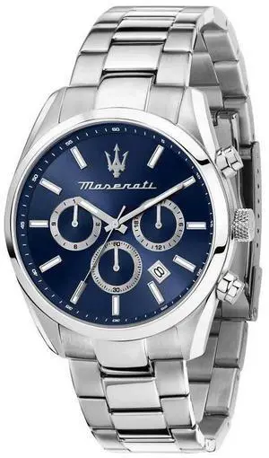 Maserati Attrazione Chronograph Stainless Steel Blue Dial Quartz R8853151005 Men'S Watch Maserati Attrazione Chronograph Stainless Steel Blue Dial Quartz R8853151005 Men'S Watch
