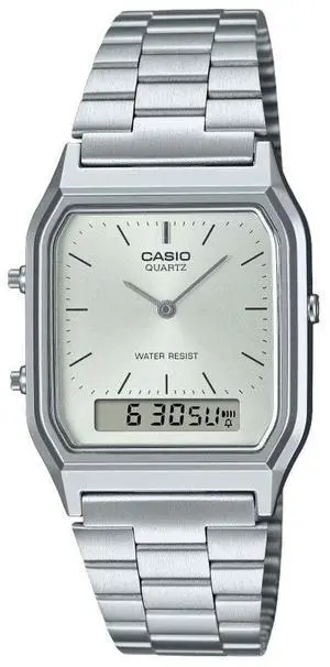 Casio Vintage Analog Digital White Dial Quartz AQ-230A-7A Women's Watch Casio Vintage Analog Digital White Dial Quartz AQ-230A-7A Women's Watch
