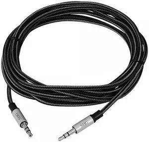 SIIG CB-AU0B12-S1 9.84 ft. Woven Fab Stereo Aux Cable Male to Male