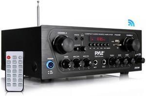 Pyle PTA24BT 250W 2-Channel Compact Bluetooth Home Audio Amplifier with Stereo Receiver