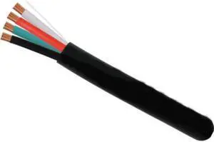 Direct Burial 14awg 4 Conductor Audio Cable - 500ft Black