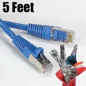 iMBAprice - Pro iMBA Series Patch Cable - Cat6 Shielded Patch Cable Molded Blue - 5 Feet
