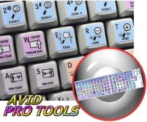 avid pro tools galaxy series keyboard stickers shortcuts 12x12 size