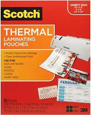 3m 65 varietythermal pouches laminator tp8000vp