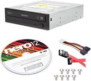 samsung electronics sh224fb/bsbekit 24x sata half height dvdwriter internal optical drive + nero 12 essentials + sata cable kit
