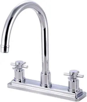 Kingston Brass KS8791DXLS 8 Inch Center Kitchen Faucet - Polished Chrome