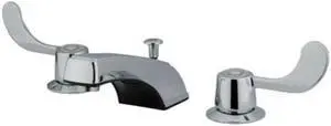 Kingston Brass GKB931 Vista Widespread Bathroom Faucet with Pop-Up Drain Assembl, Polished Chrome