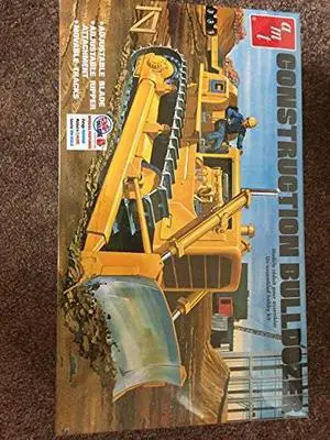 construction bulldozer plastic model kit, , paint and glue required