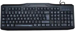 iMicro KB-US9851S USB Wired 108-Key Spanish Keyboard (Black)