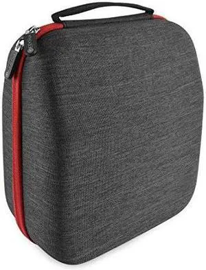 geekria headphones case compatible with sennheiser hd800, hd598, akg k701, q701, beyerdynamic dt880, dt990 and more/hard shell large carrying case/headset travel bag black fabric