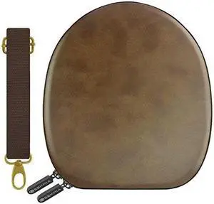Geekria Shield Headphones Case Compatible with Bose QC45, QC 35 II Gaming, QC 35 II, QC 35 Case Replacement Hard Shell Travel Carrying Bag with Cable Storage (Brown)