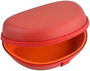 geekria ultrashell beats solo2, solo3 headphones hard shell carrying case/headset protective travel bag with space for cable, parts and accessories red