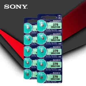 10pc Sony 379 SR521SW D379 SR63 V379 AG0 Watch Battery Button Coin Cell MADE IN JAPAN Brand 10pc Sony 379 SR521SW D379 SR63 V379 AG0 Watch Battery Button Coin Cell MADE IN JAPAN Brand