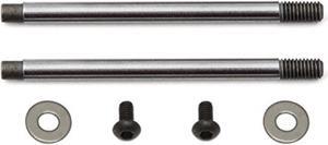 team associated 91618 factory 3x23 shock shafts 2 v2 chrome hobby rc vehicle parts